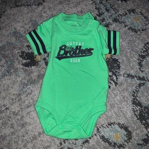 Carters “Cutest Little Brother” overall set